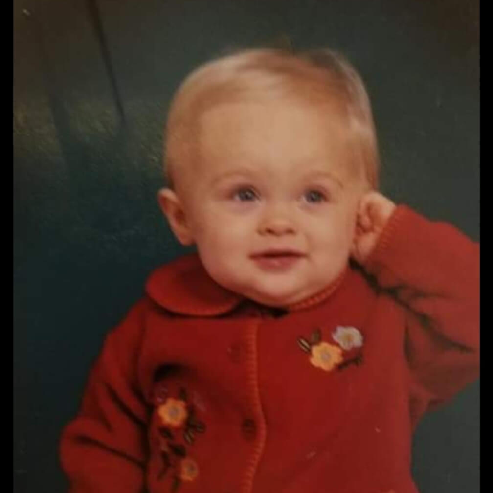 Mya Braun as a baby